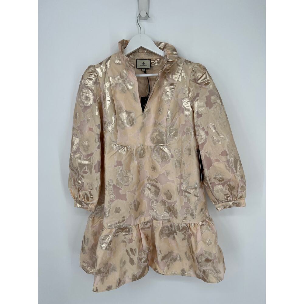 TUCKERNUCK Champagne Fil Coupe Palmerston Dress NWT Size Large - Picture 8 of 9
